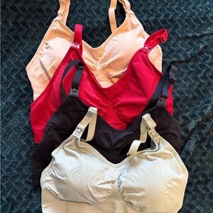 Nursing Bra Collection - Single Clasp Black, Red, Nude and Green